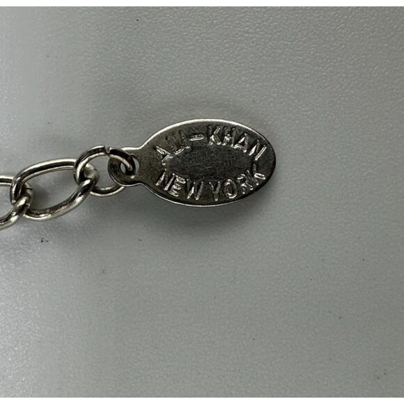 Ali Khan Statement Necklace Silver Tone Cluster Glass Bead Multi Strand Jewelry - Picture 6 of 8